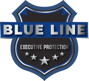 the blue line logo with transparency background